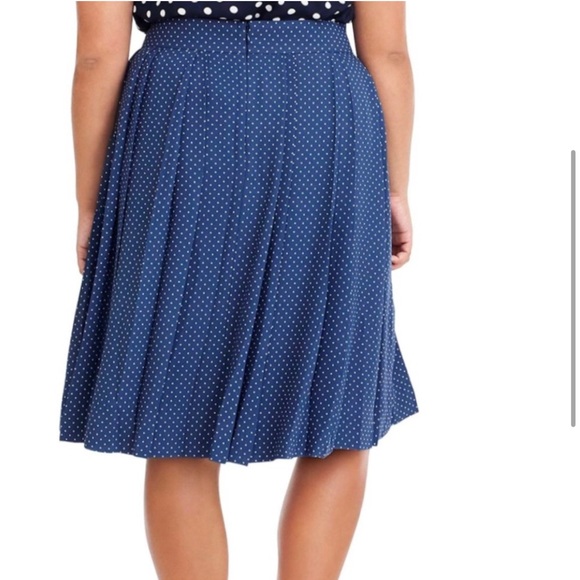 J. Crew Double Pleated Polka Dot Skirt - Picture 3 of 4